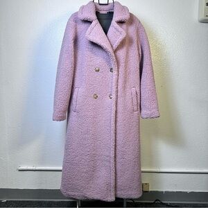 G Giuliana Teddy SHERPA MIDI Coat LILAC PINK